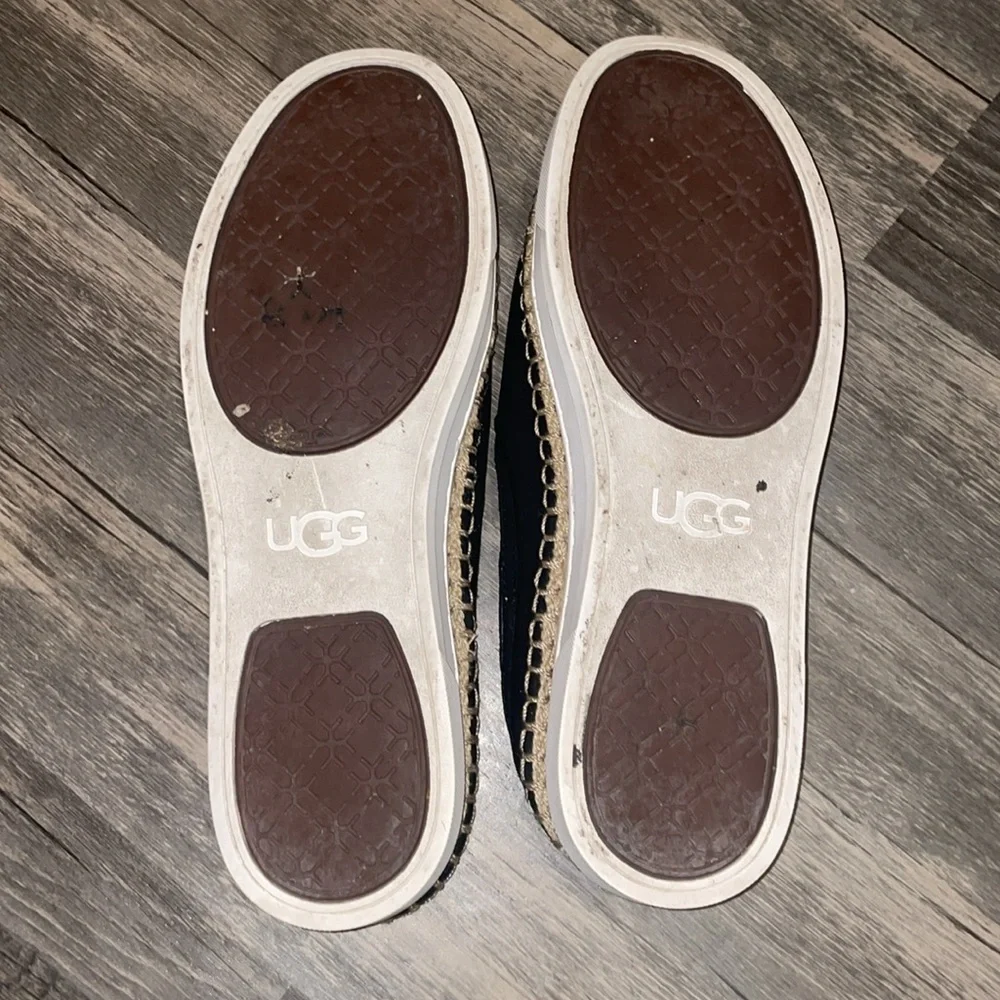 UGG Caleel Black leather espadrille woman’s size 9.5